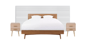 Tte de lit avec panneaux muraux 