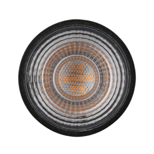 Ampoule chrome mate 7W LED GU10 - Coque Noire Paulmann