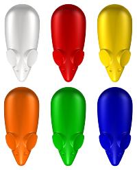 Pack de 6 aimants colors "Mouse Magnets" pour Picture Mouse