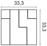 *HS*W102 CUBI  - élément décoratif pour former des motifs et des combinaisons - 33,3x33,3x2,5cm (L x l x h) Orac Decor